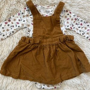 Carter’s Corduroy Jumpsuit Dress and Long Sleeve Onesie Set